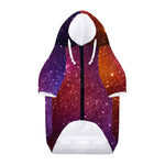 Colorful Stardust Galaxy Space Print Dog Zip Up Hoodie