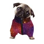 Colorful Stardust Galaxy Space Print Dog Zip Up Jacket