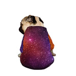 Colorful Stardust Galaxy Space Print Dog Zip Up Jacket
