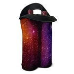 Colorful Stardust Galaxy Space Print Double Neoprene Wine Tote