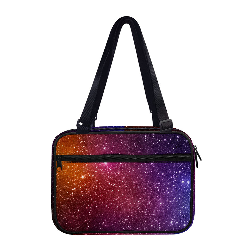 Colorful Stardust Galaxy Space Print Double Strap Bible Bag