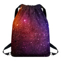 Colorful Stardust Galaxy Space Print Drawstring Backpack