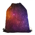 Colorful Stardust Galaxy Space Print Drawstring Bag