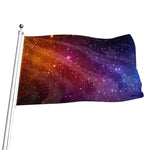 Colorful Stardust Galaxy Space Print Flag