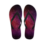 Colorful Stardust Galaxy Space Print Flip Flops