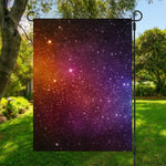 Colorful Stardust Galaxy Space Print Garden Flag