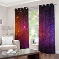 Colorful Stardust Galaxy Space Print Grommet Curtains