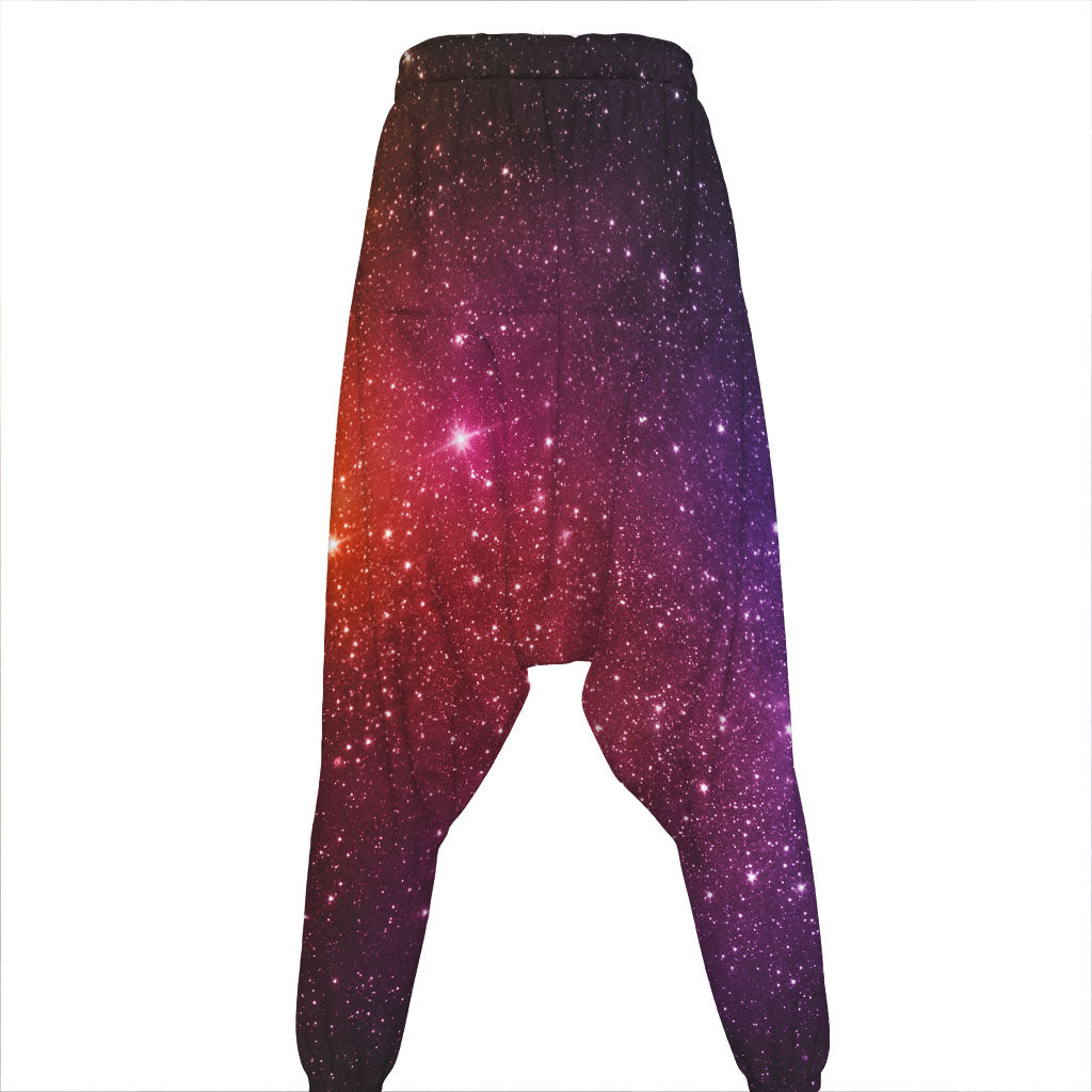 Colorful Stardust Galaxy Space Print Hammer Pants