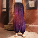 Colorful Stardust Galaxy Space Print Harem Pants