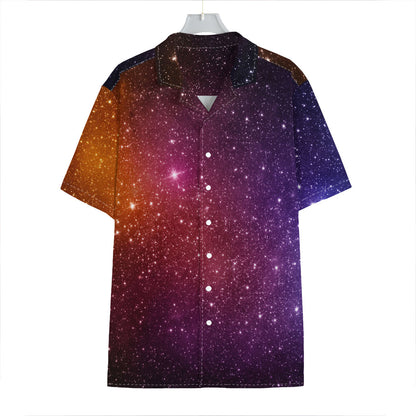 Colorful Stardust Galaxy Space Print Hawaiian Shirt