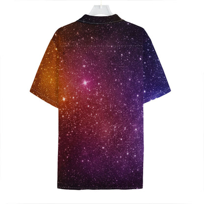 Colorful Stardust Galaxy Space Print Hawaiian Shirt