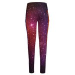 Colorful Stardust Galaxy Space Print High-Waisted Pocket Leggings