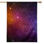 Colorful Stardust Galaxy Space Print House Flag