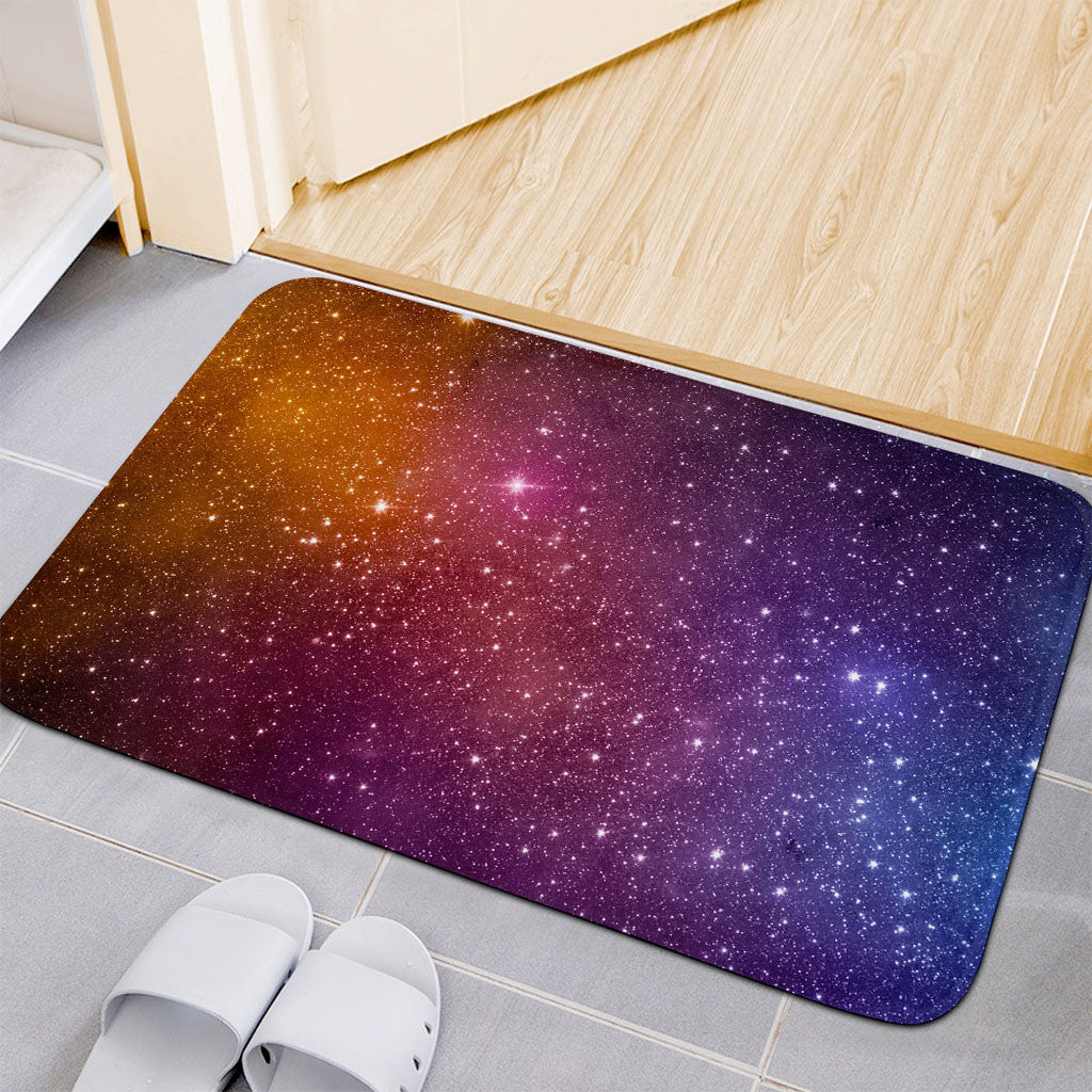 Colorful Stardust Galaxy Space Print Indoor Door Mat