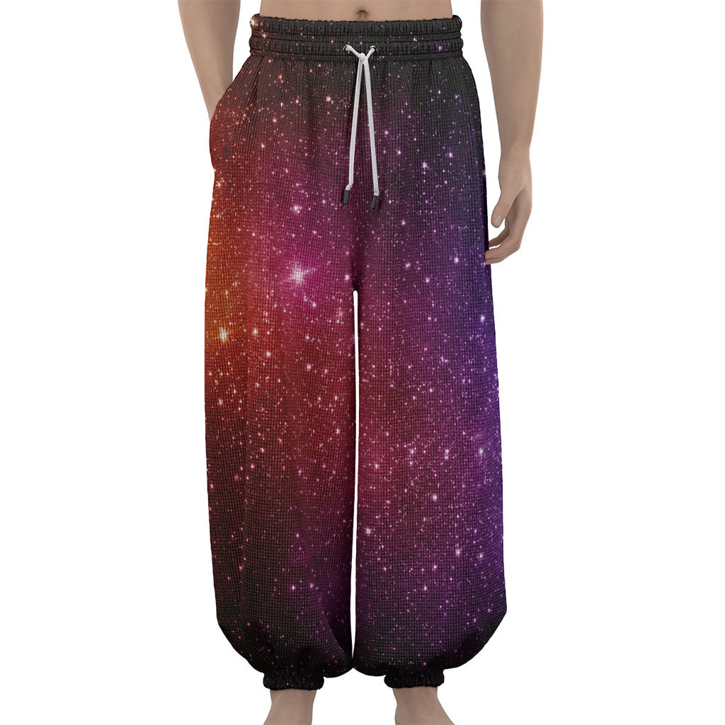 Colorful Stardust Galaxy Space Print Lantern Pants