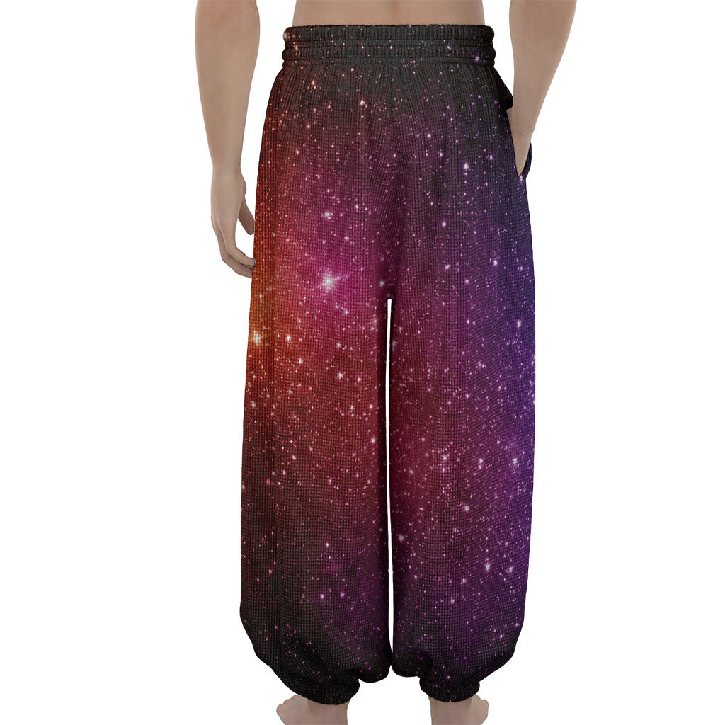 Colorful Stardust Galaxy Space Print Lantern Pants