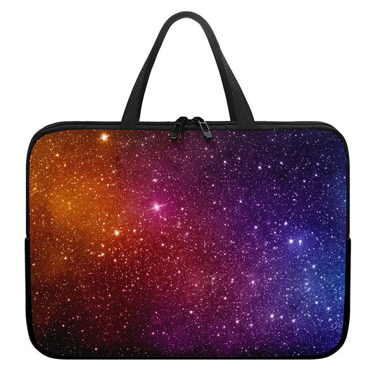 Colorful Stardust Galaxy Space Print Laptop Sleeve With Handle