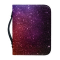 Colorful Stardust Galaxy Space Print Leather Bible Cover