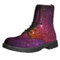 Colorful Stardust Galaxy Space Print Lace-Up Boots