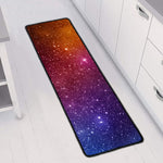 Colorful Stardust Galaxy Space Print Long Kitchen Mat