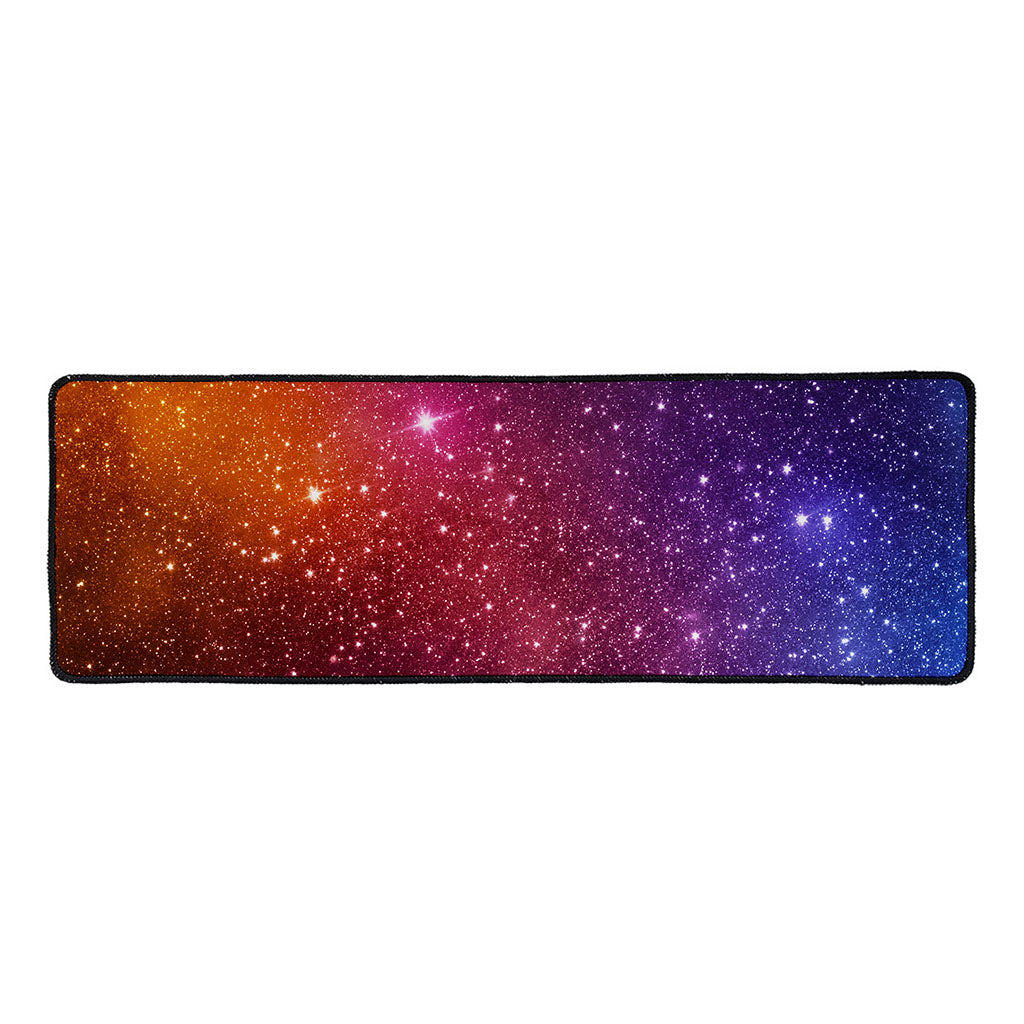 Colorful Stardust Galaxy Space Print Long Kitchen Mat
