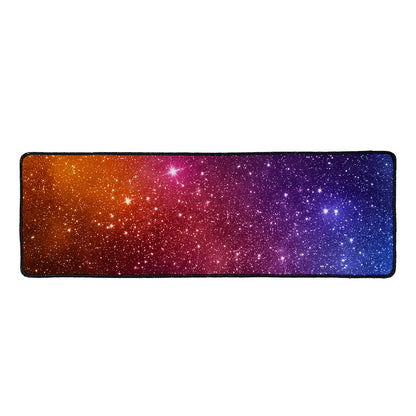 Colorful Stardust Galaxy Space Print Long Kitchen Mat
