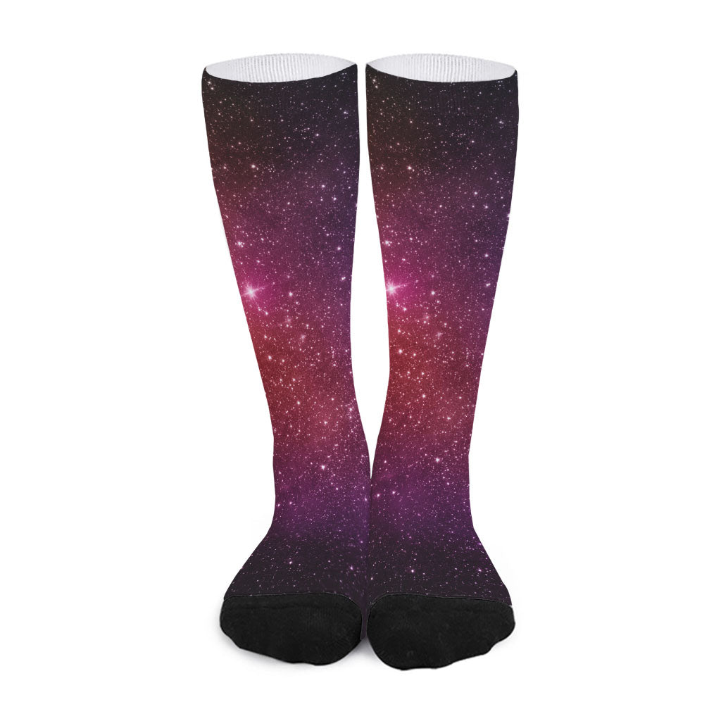 Colorful Stardust Galaxy Space Print Long Socks
