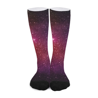 Colorful Stardust Galaxy Space Print Long Socks