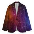 Colorful Stardust Galaxy Space Print Men's Blazer