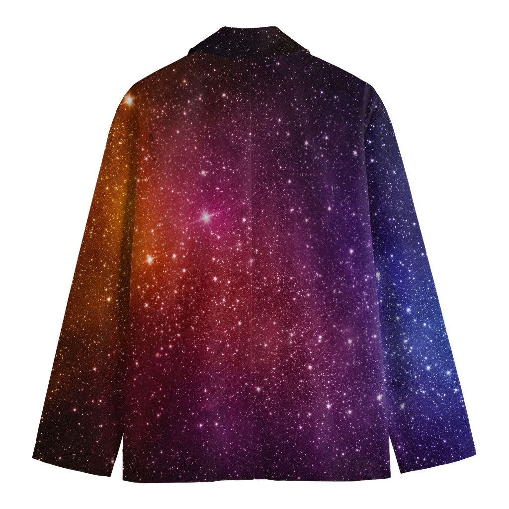 Colorful Stardust Galaxy Space Print Men's Blazer