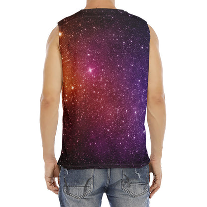 Colorful Stardust Galaxy Space Print Men's Fitness Tank Top
