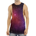 Colorful Stardust Galaxy Space Print Men's Muscle Tank Top