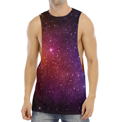 Colorful Stardust Galaxy Space Print Men's Muscle Tank Top