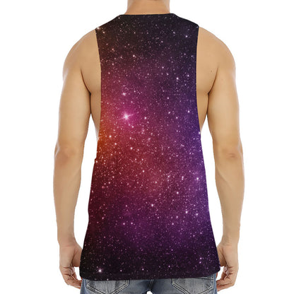 Colorful Stardust Galaxy Space Print Men's Muscle Tank Top