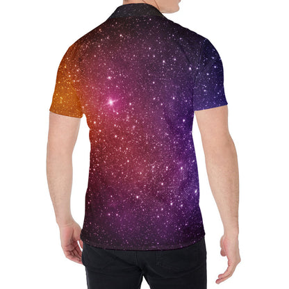 Colorful Stardust Galaxy Space Print Men's Shirt