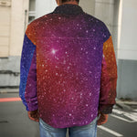 Colorful Stardust Galaxy Space Print Men's Shirt Jacket