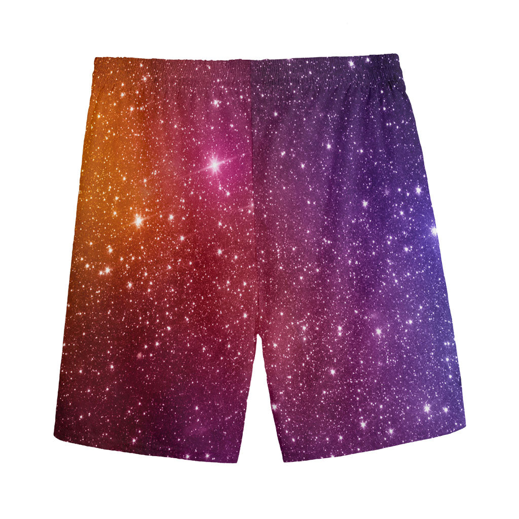 Colorful Stardust Galaxy Space Print Men's Sports Shorts