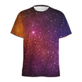Colorful Stardust Galaxy Space Print Men's Athletic T-Shirt
