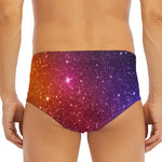 Colorful Stardust Galaxy Space Print Men's Triangle Swim Briefs