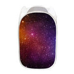 Colorful Stardust Galaxy Space Print Mesh Laundry Hamper