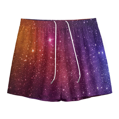 Colorful Stardust Galaxy Space Print Mesh Shorts
