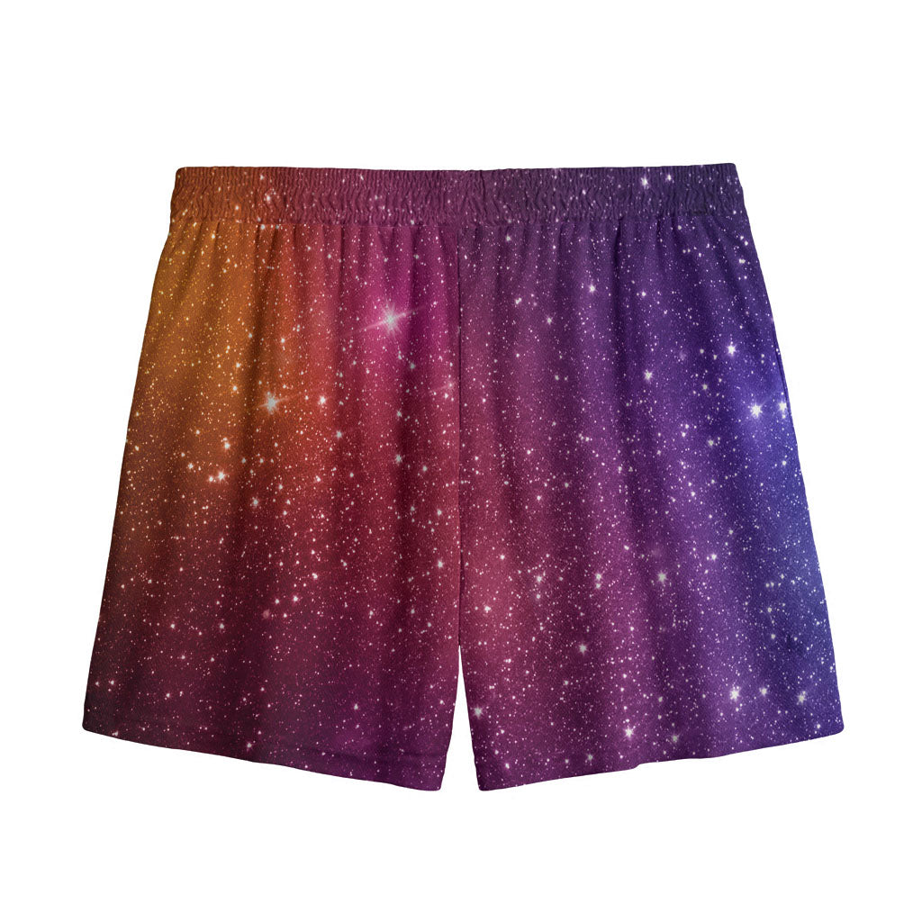 Colorful Stardust Galaxy Space Print Mesh Shorts