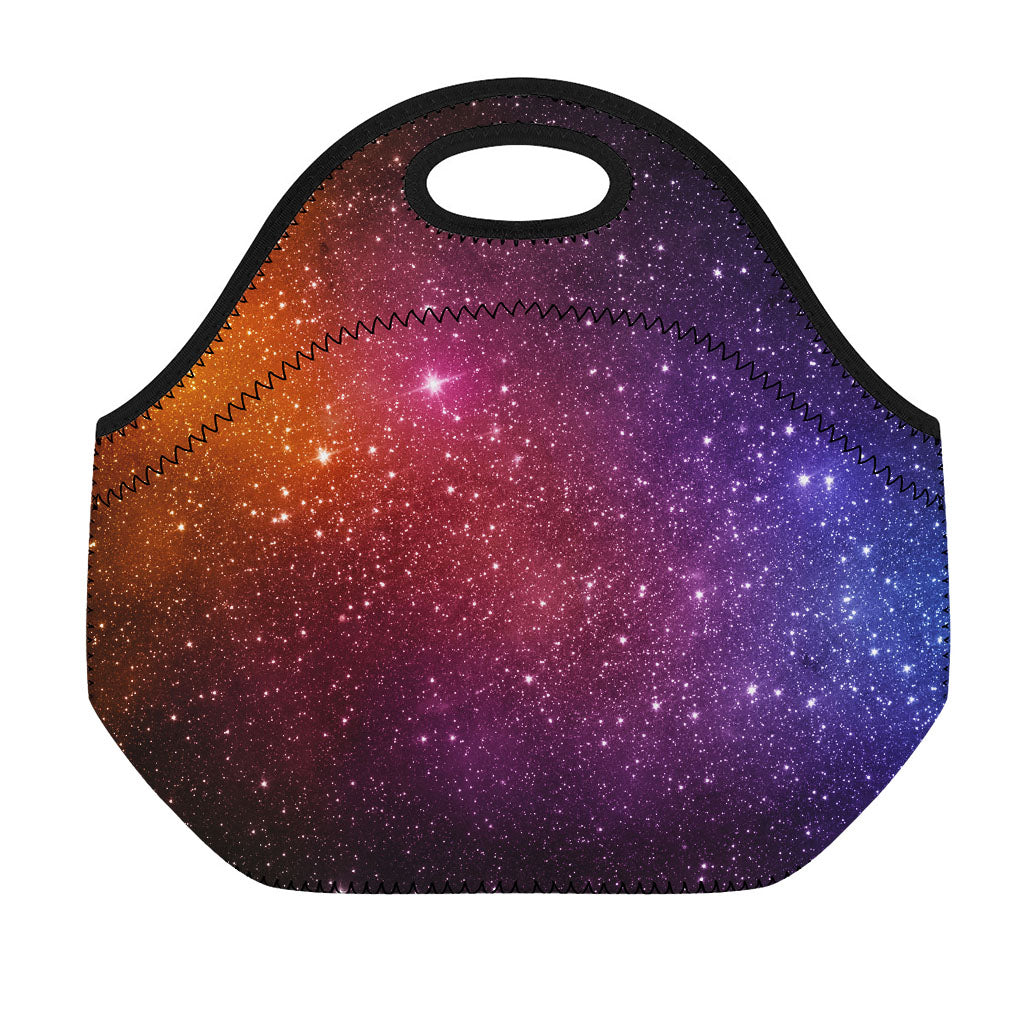Colorful Stardust Galaxy Space Print Neoprene Lunch Bag