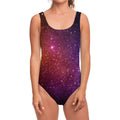 Colorful Stardust Galaxy Space Print One Piece Swimsuit