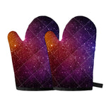 Colorful Stardust Galaxy Space Print Oven Mitts