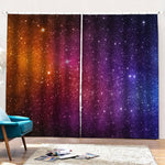 Colorful Stardust Galaxy Space Print Pencil Pleat Curtains