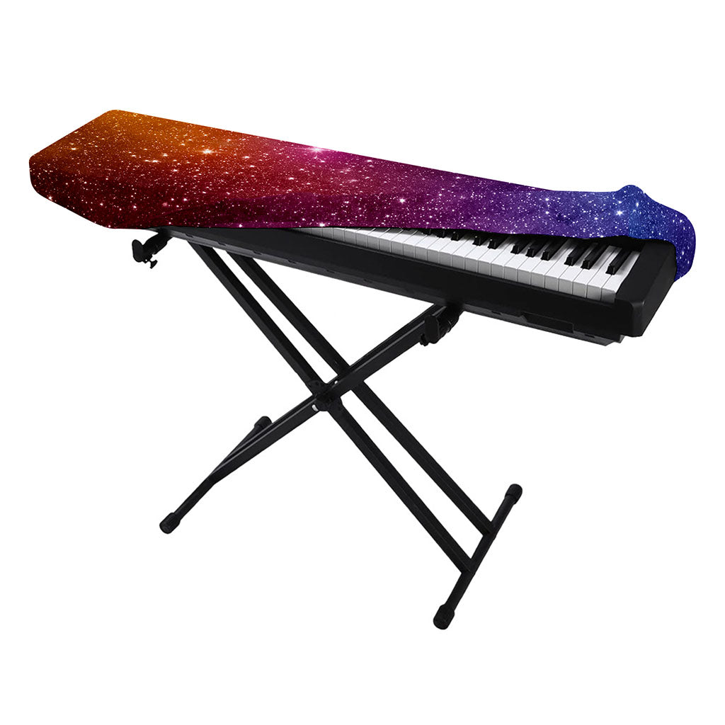 Colorful Stardust Galaxy Space Print Piano Keyboard Cover