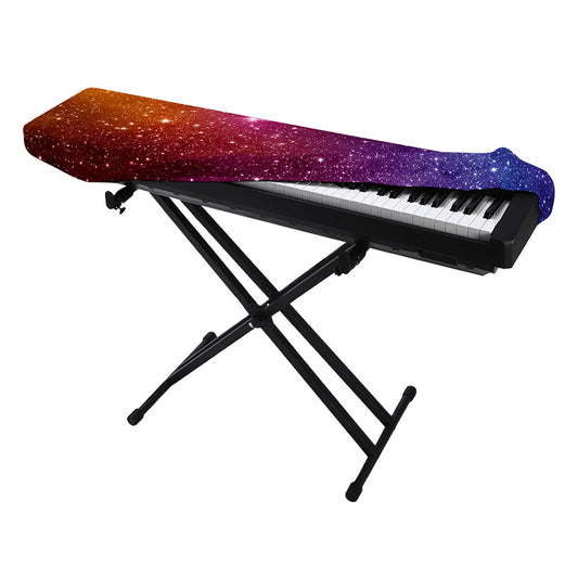 Colorful Stardust Galaxy Space Print Piano Keyboard Cover