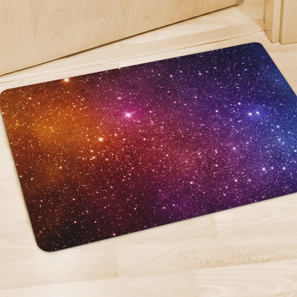 Colorful Stardust Galaxy Space Print Polyester Doormat