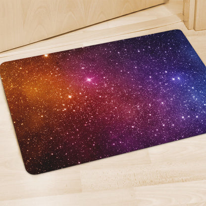 Colorful Stardust Galaxy Space Print Polyester Doormat